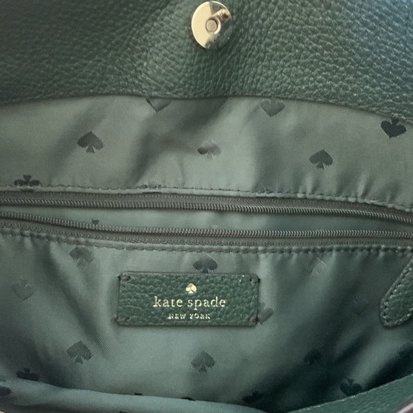 Kate Spade Leila Med. Triple Compartment Shoulder Bag Dark Evergreen - Picture 6 of 15